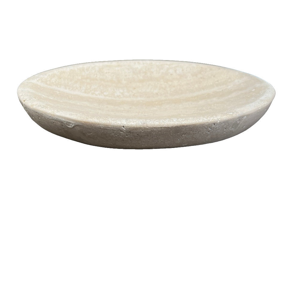 Travertine Plate - Medium - Berbere Imports