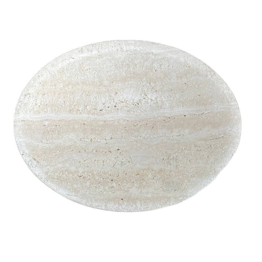 Travertine Plate - Medium - Berbere Imports