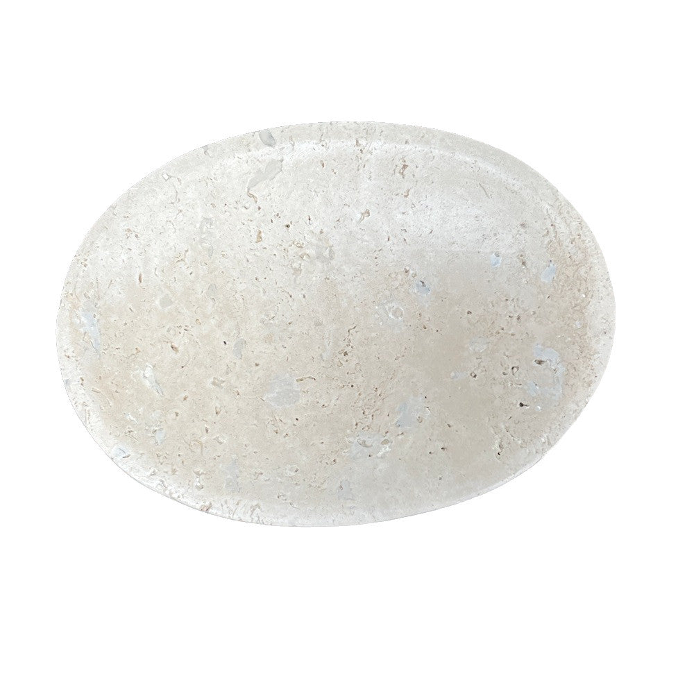 Travertine Plate - Small - Berbere Imports