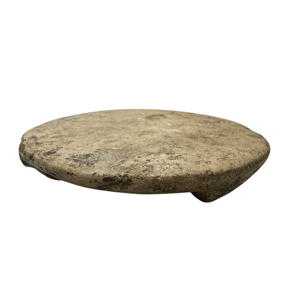 Vintage Stone Footed Plate - Berbere Imports