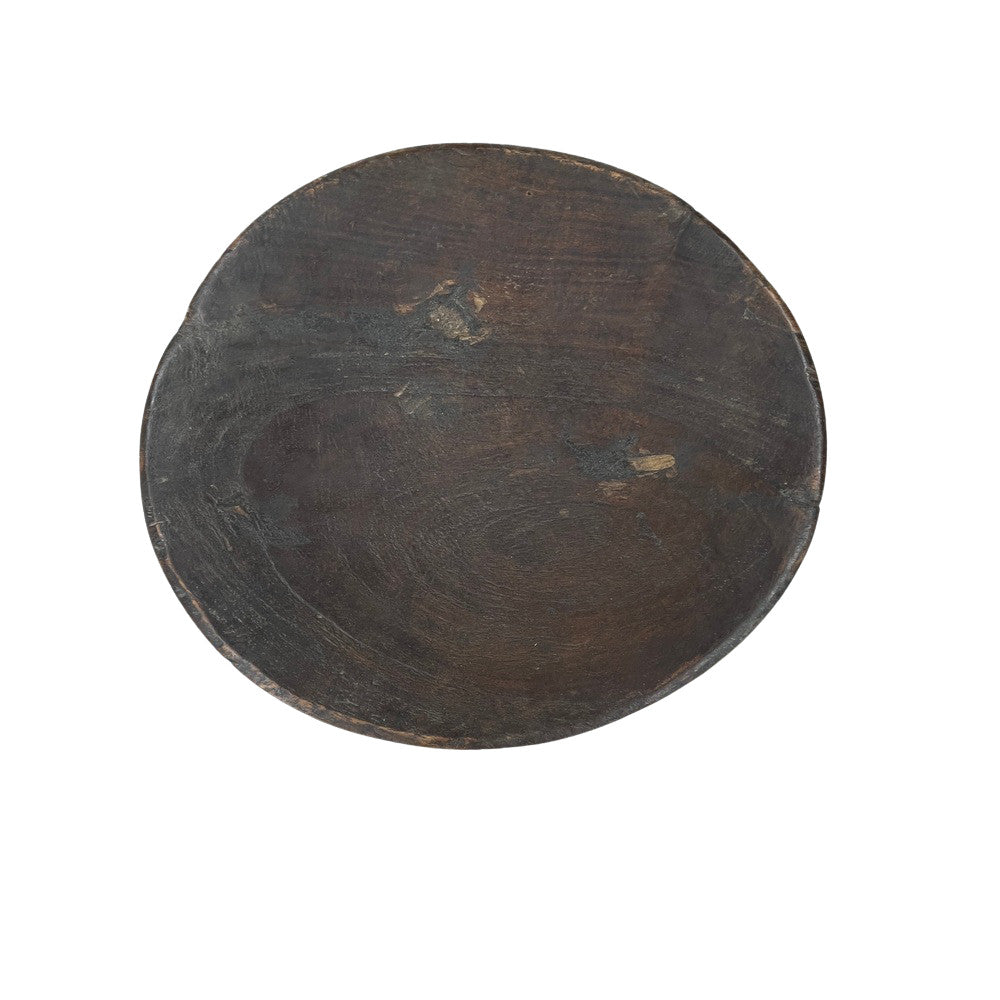 Vintage Wooden Pedestal Bowl - Berbere Imports