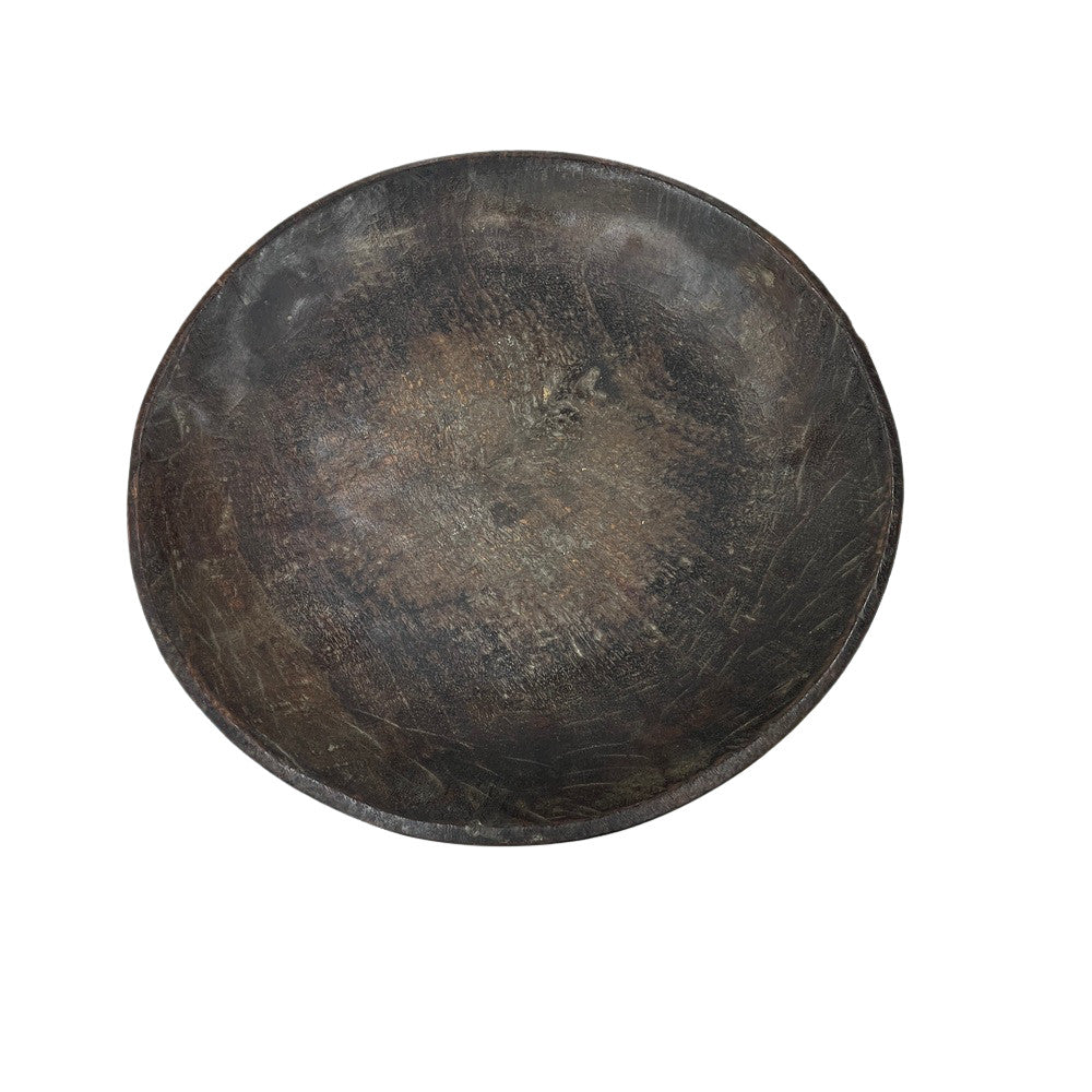 Vintage Wooden Pedestal Bowl - Berbere Imports