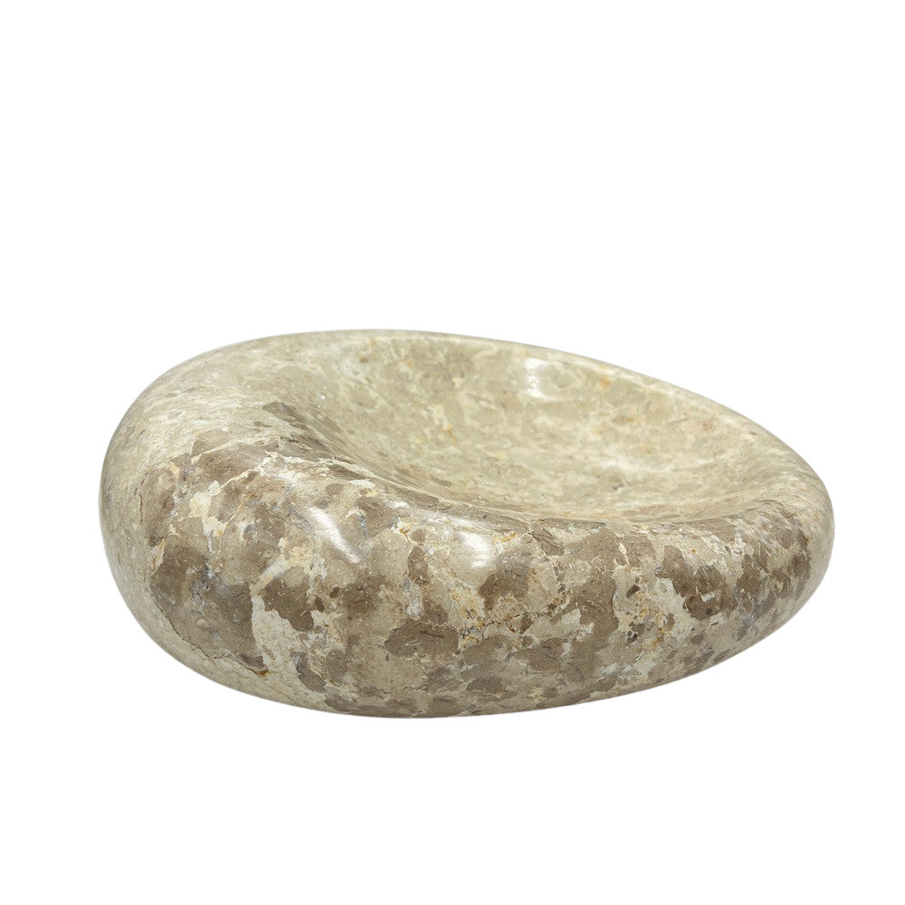 Cream Marble Shallow Dish - Berbere Imports