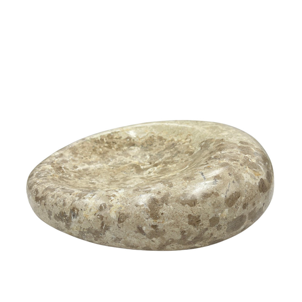 Cream Marble Shallow Dish - Berbere Imports