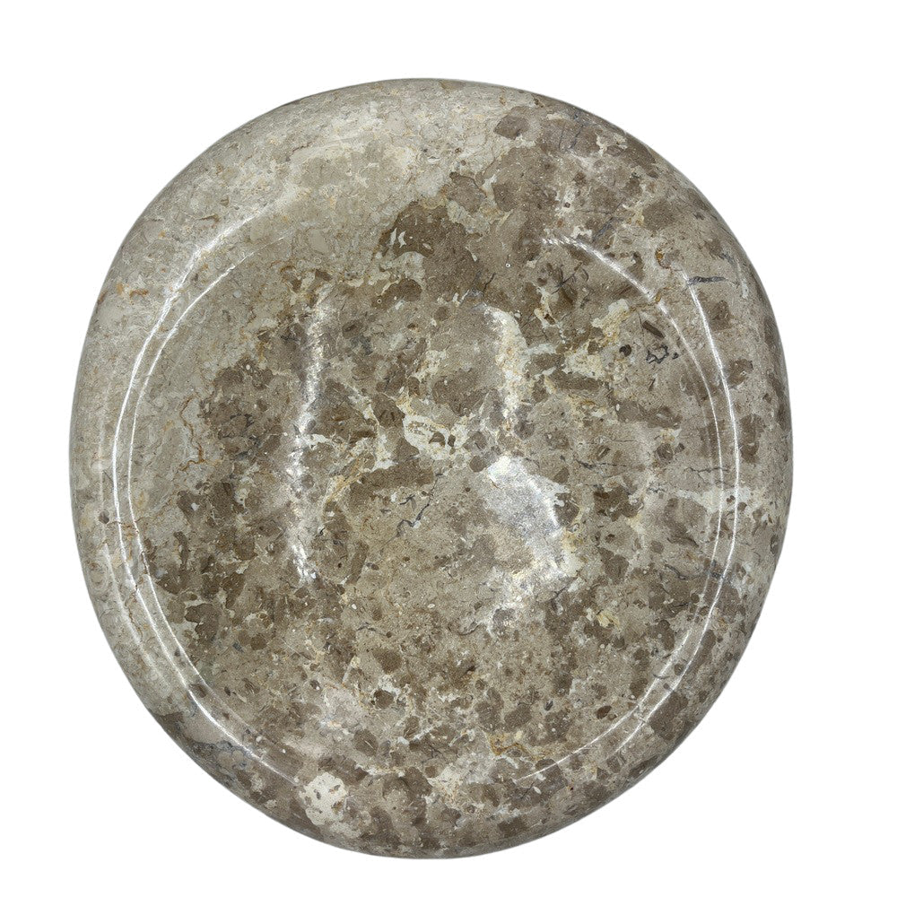 Cream Marble Shallow Dish - Berbere Imports