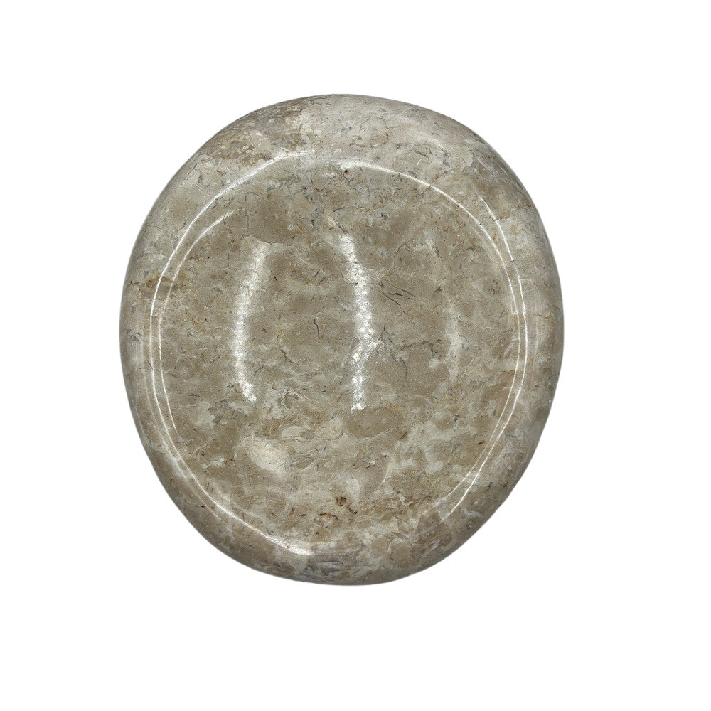 Cream Marble Shallow Dish - Berbere Imports