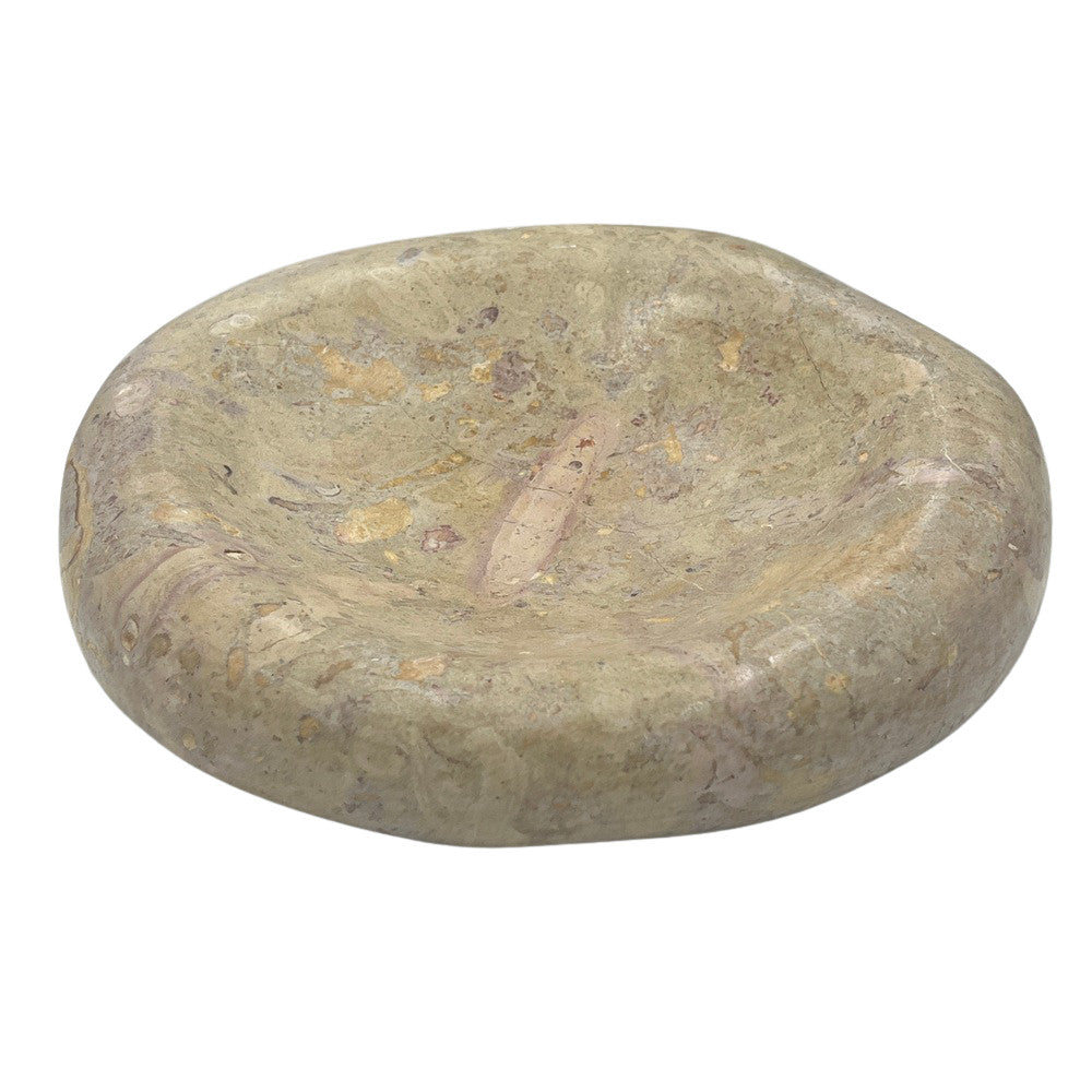 Red Marble Shallow Dish - Berbere Imports