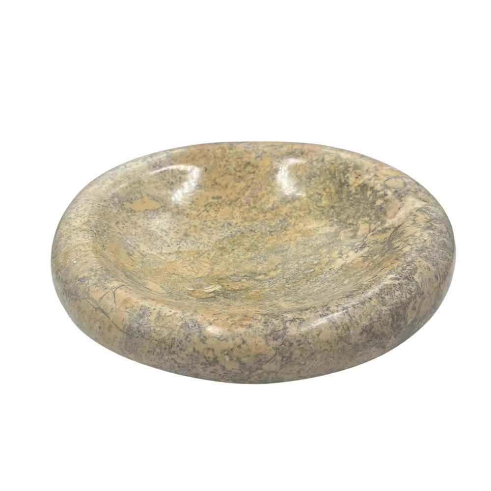 Red Marble Shallow Dish - Berbere Imports