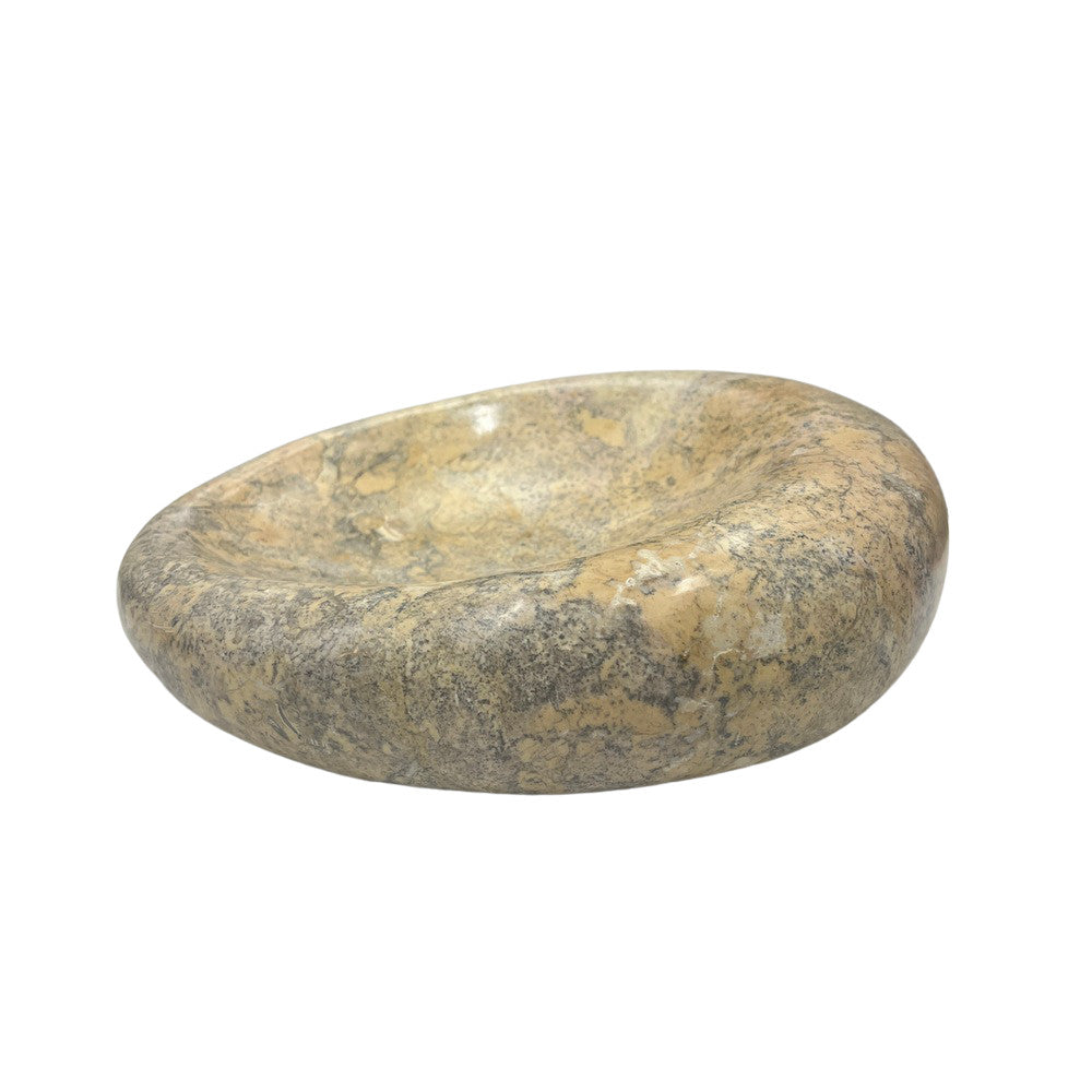 Red Marble Shallow Dish - Berbere Imports