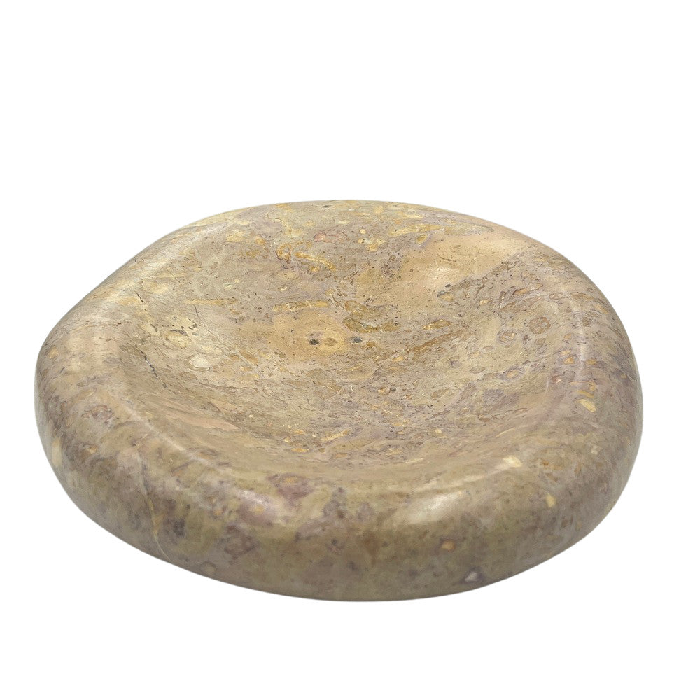 Red Marble Shallow Dish - Berbere Imports