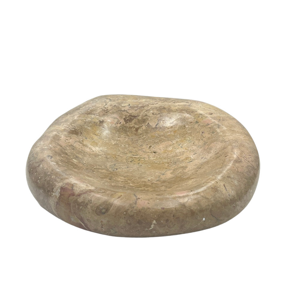 Red Marble Shallow Dish - Berbere Imports