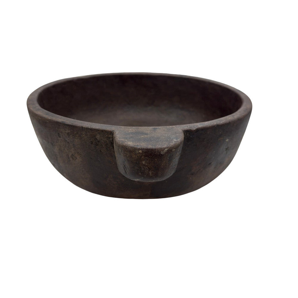 Vintage Indian Stone Bowl With Handles - Berbere Imports