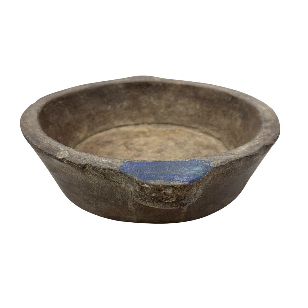 Vintage Indian Stone Bowl With Handles - Berbere Imports