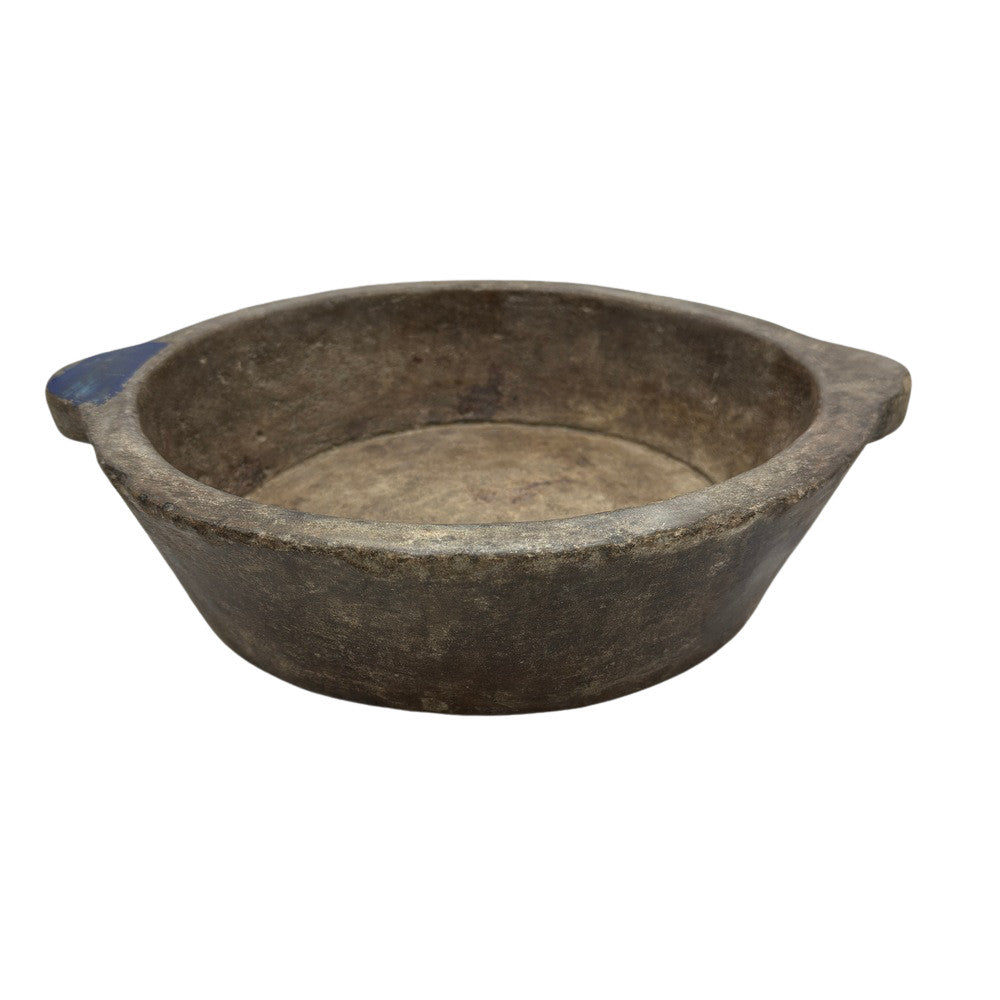 Vintage Indian Stone Bowl With Handles - Berbere Imports