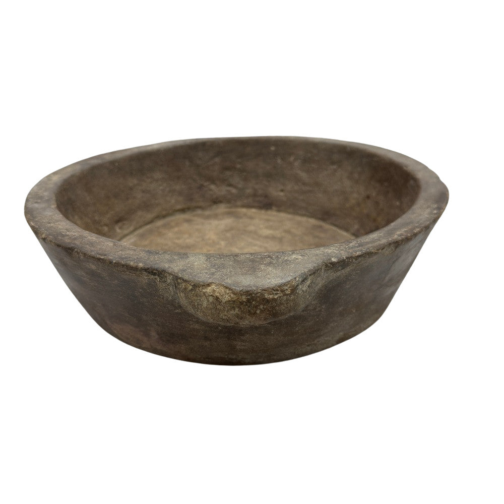 Vintage Indian Stone Bowl With Handles - Berbere Imports