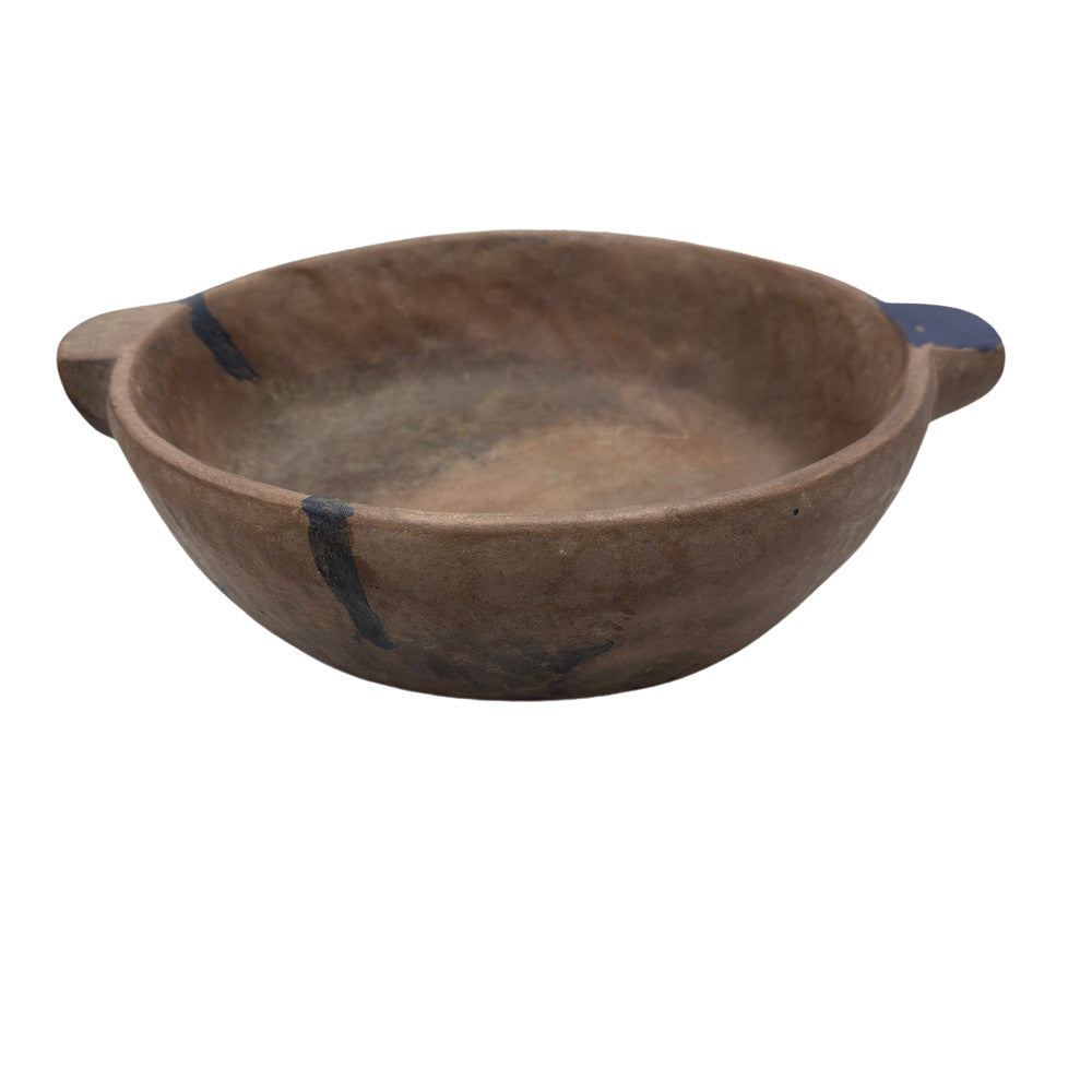 Vintage Indian Stone Bowl With Handles - Berbere Imports