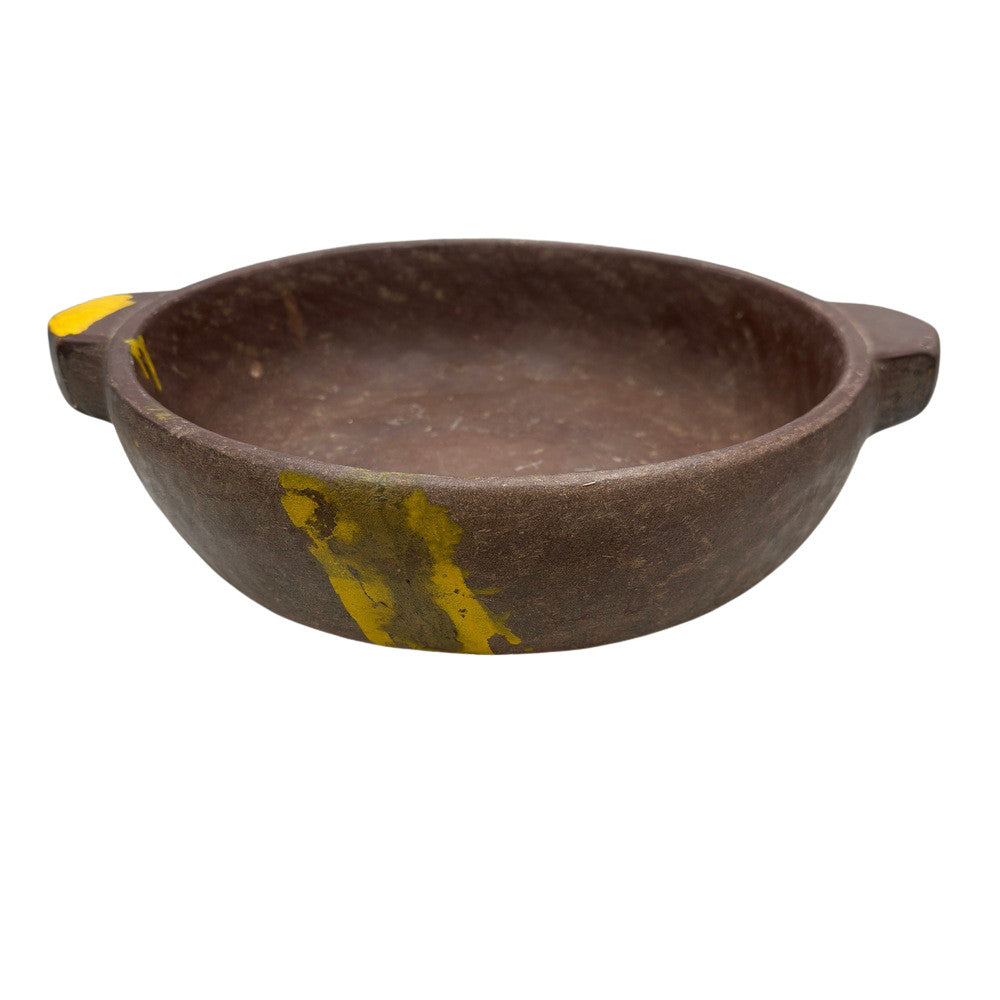 Vintage Indian Stone Bowl With Handles - Berbere Imports