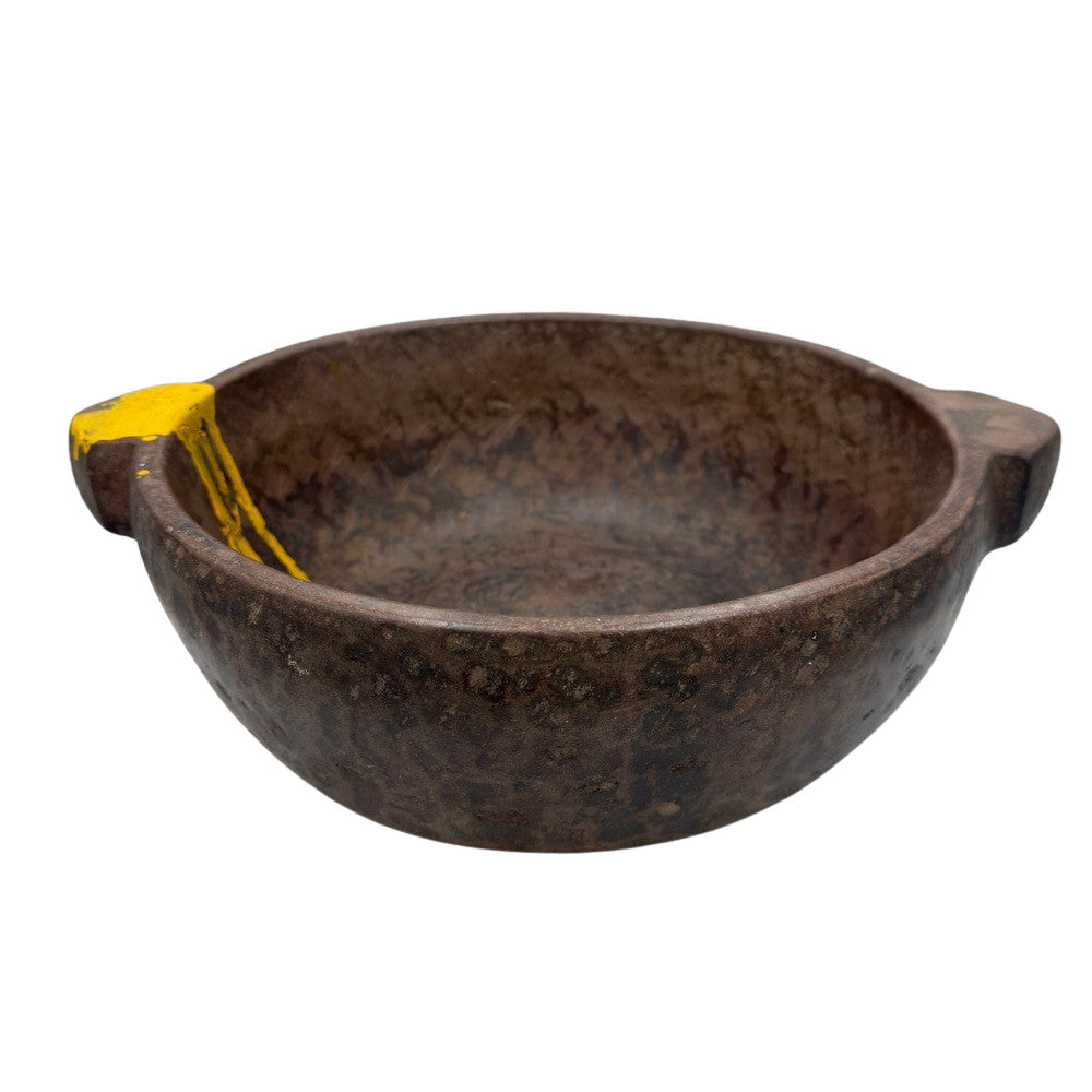 Vintage Indian Stone Bowl With Handles - Berbere Imports