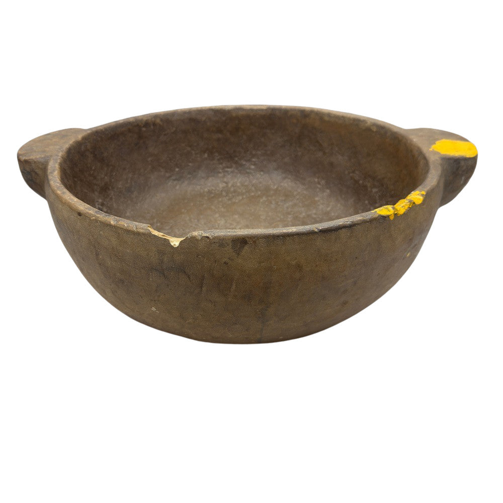 Vintage Indian Stone Bowl With Handles - Berbere Imports