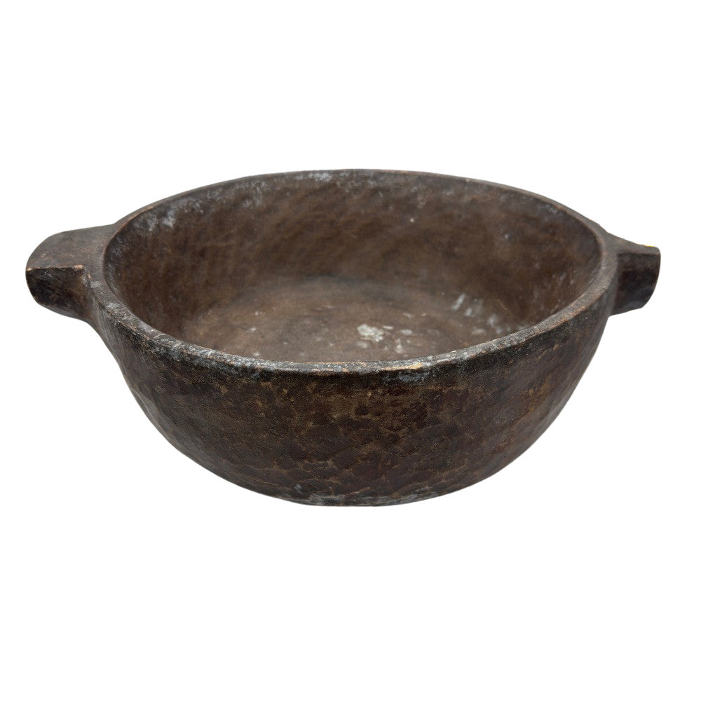 Vintage Indian Stone Bowl With Handles - Berbere Imports