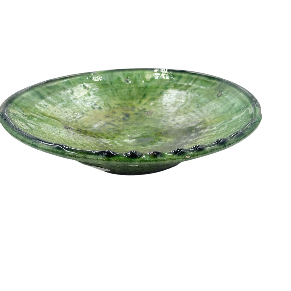 Moroccan Ceramic Tamegroute Plate - Berbere Imports