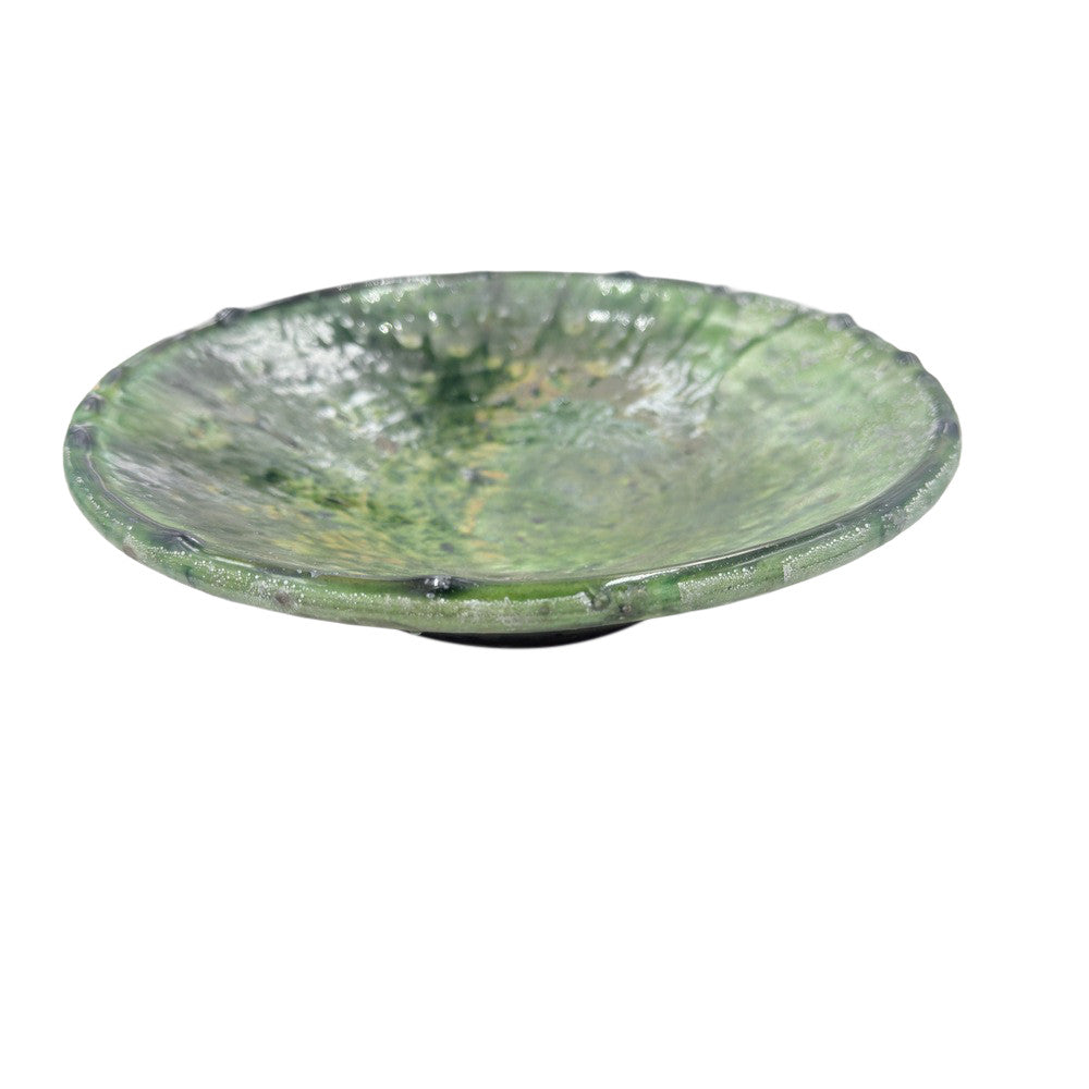 Moroccan Ceramic Tamegroute Plate - Berbere Imports