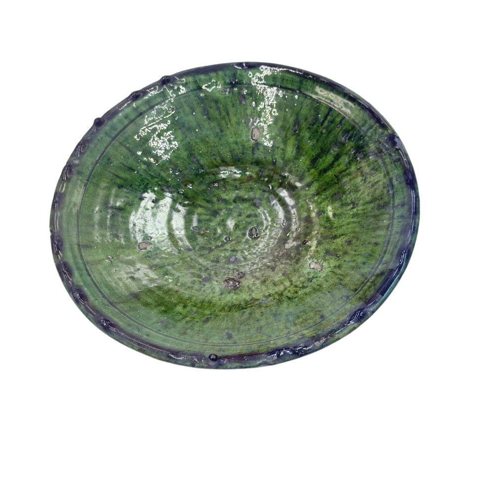 Moroccan Ceramic Tamegroute Plate - Berbere Imports