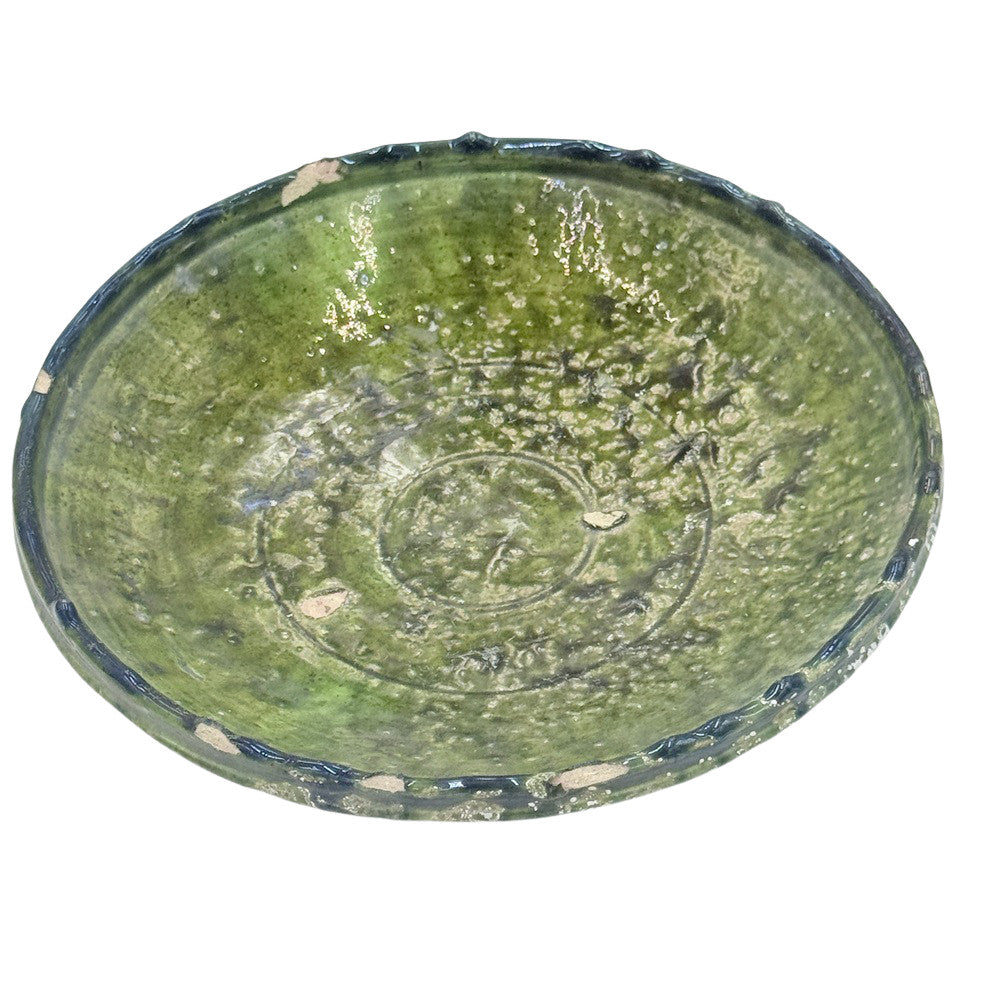 Moroccan Ceramic Tamegroute Plate - Berbere Imports