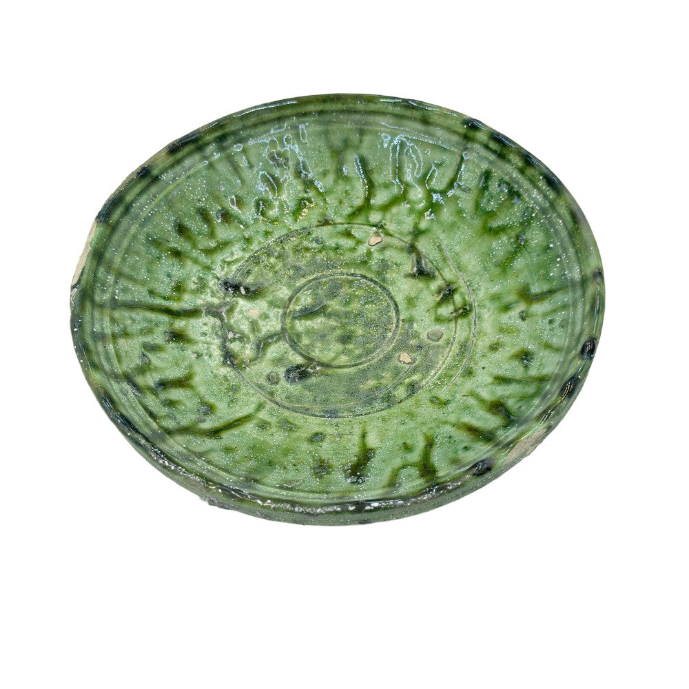 Moroccan Ceramic Tamegroute Plate - Berbere Imports