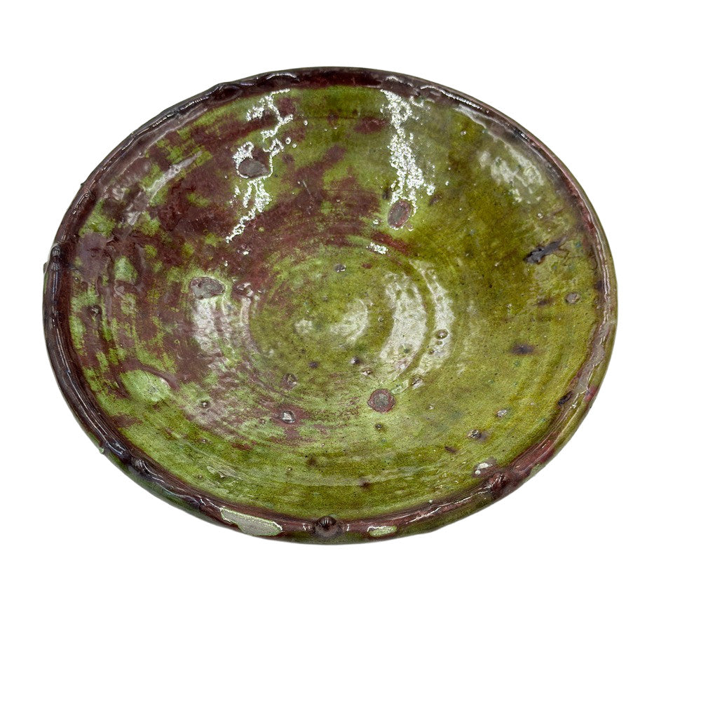 Moroccan Ceramic Tamegroute Plate - Berbere Imports