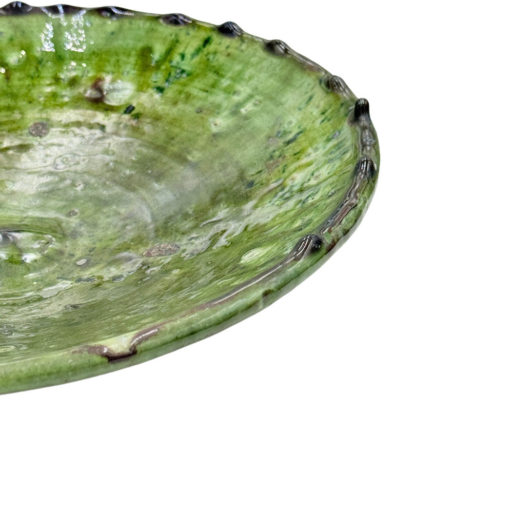 Moroccan Ceramic Tamegroute Plate - Berbere Imports