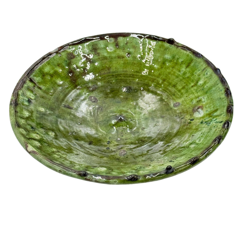 Moroccan Ceramic Tamegroute Plate - Berbere Imports