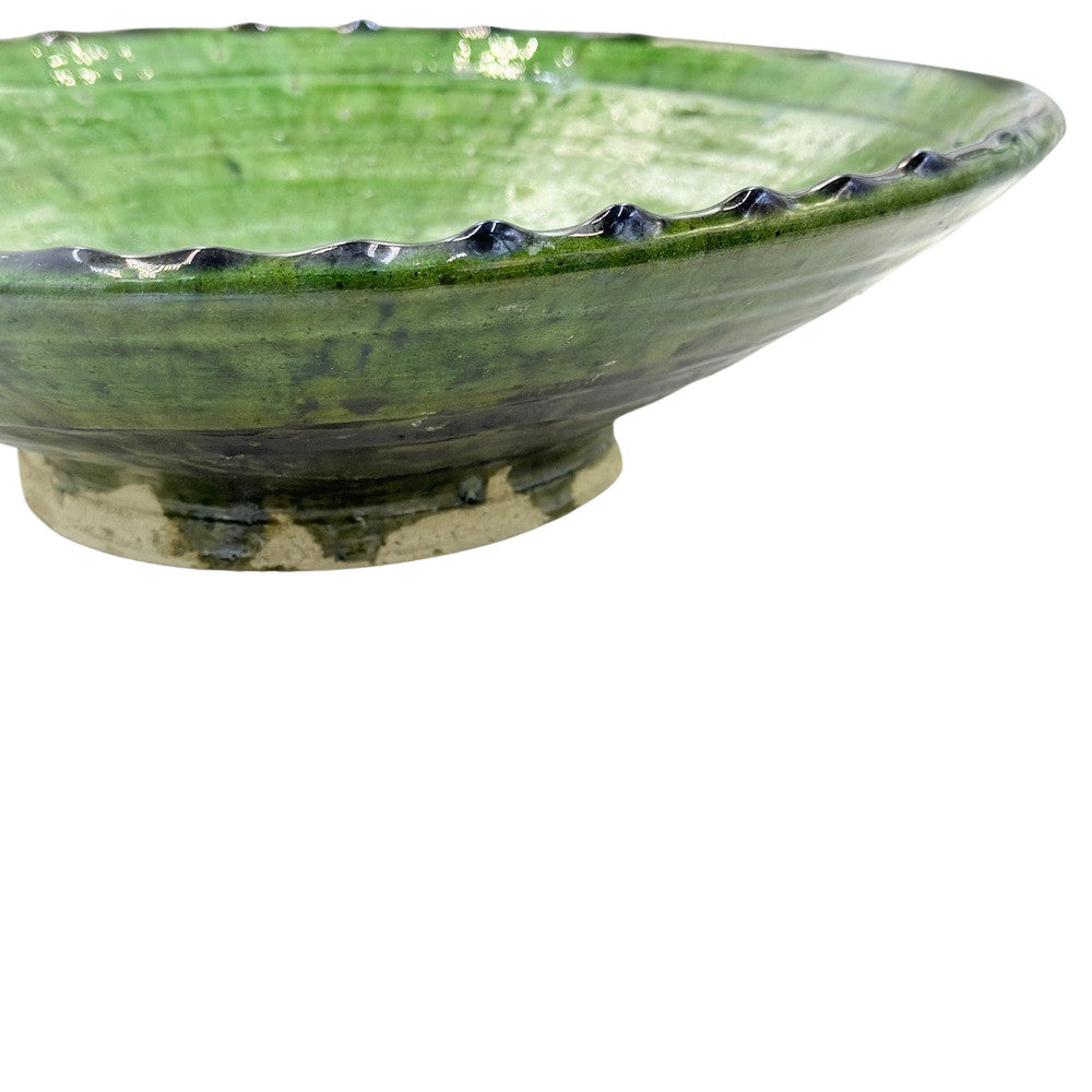 Moroccan Tamegroute Pedestal Bowl - Berbere Imports