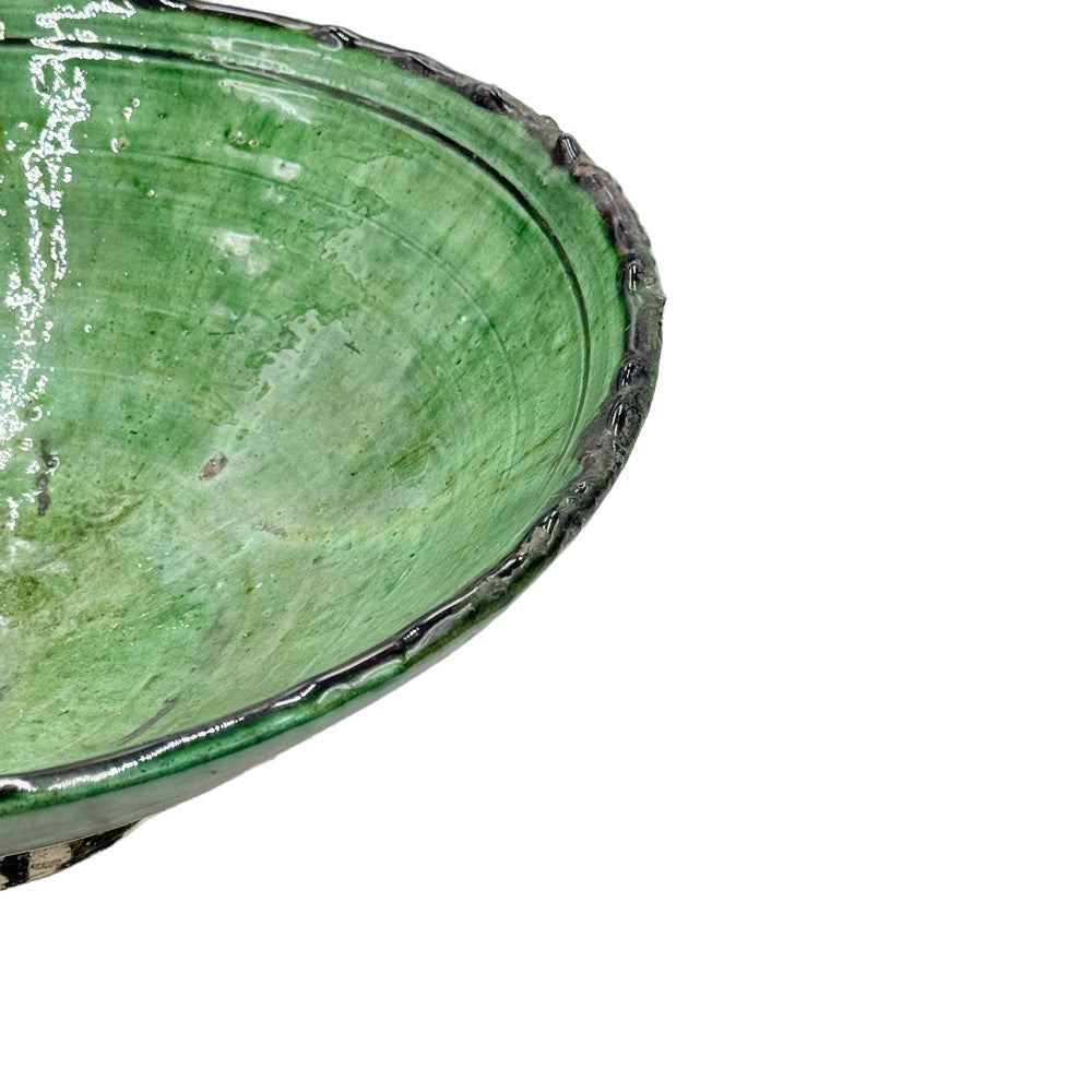 Moroccan Tamegroute Pedestal Bowl - Berbere Imports