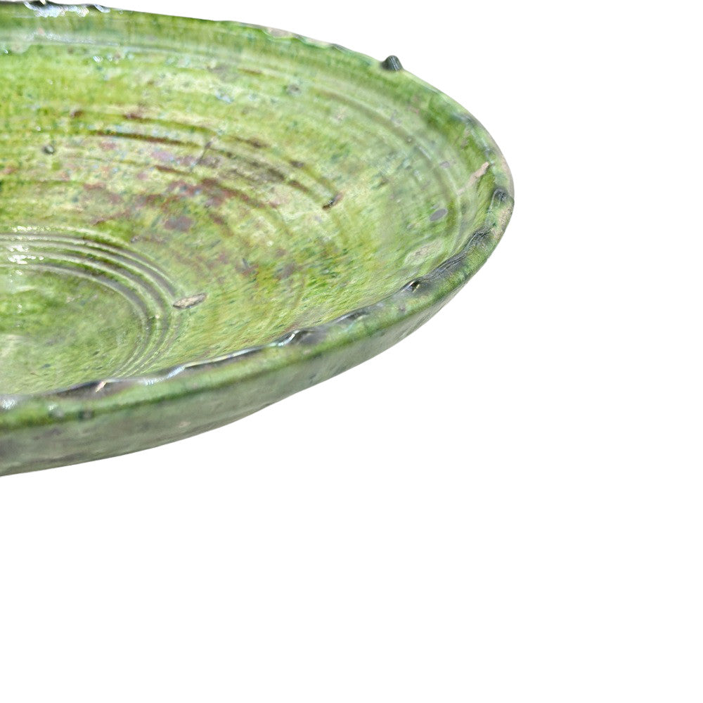 Moroccan Tamegroute Pedestal Bowl - Berbere Imports