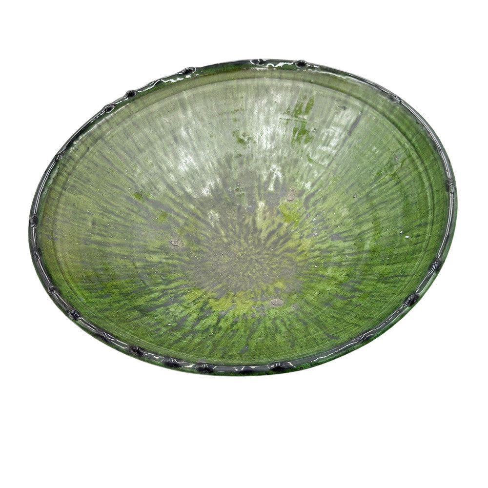 Moroccan Tamegroute Pedestal Bowl - Berbere Imports