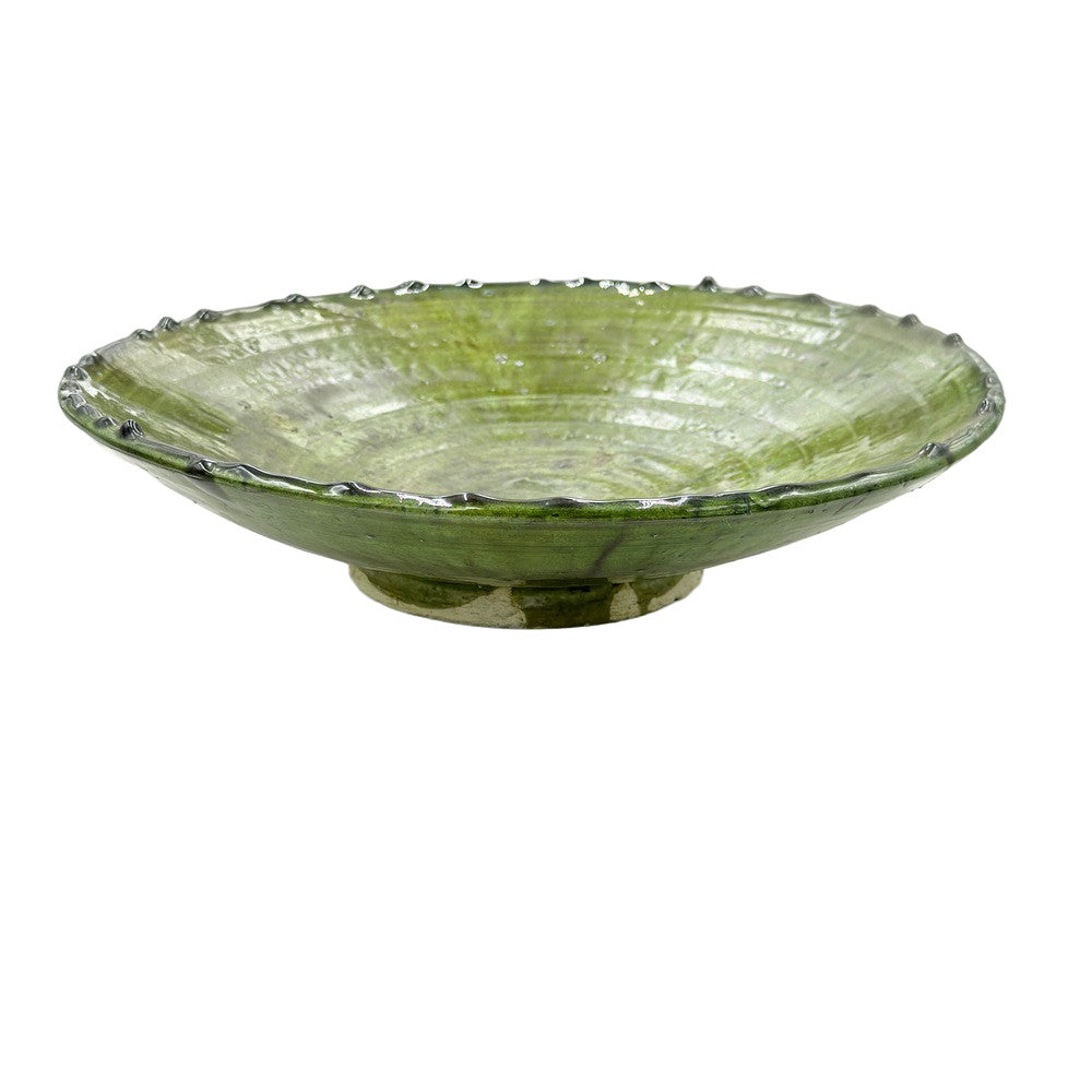 Moroccan Tamegroute Pedestal Bowl - Berbere Imports