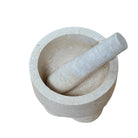 Cream Marble Mortar And Pestle - Berbere Imports