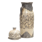 Decorative Urn W/Silver Metal Inlay - Berbere Imports