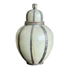 Vintage Moroccan Ceramic Vase With Lid - Extra Large - Berbere Imports