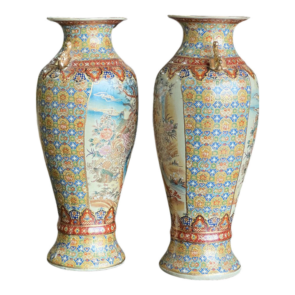 Vintage Chinese Ceramic Vase - Pair - Berbere Imports