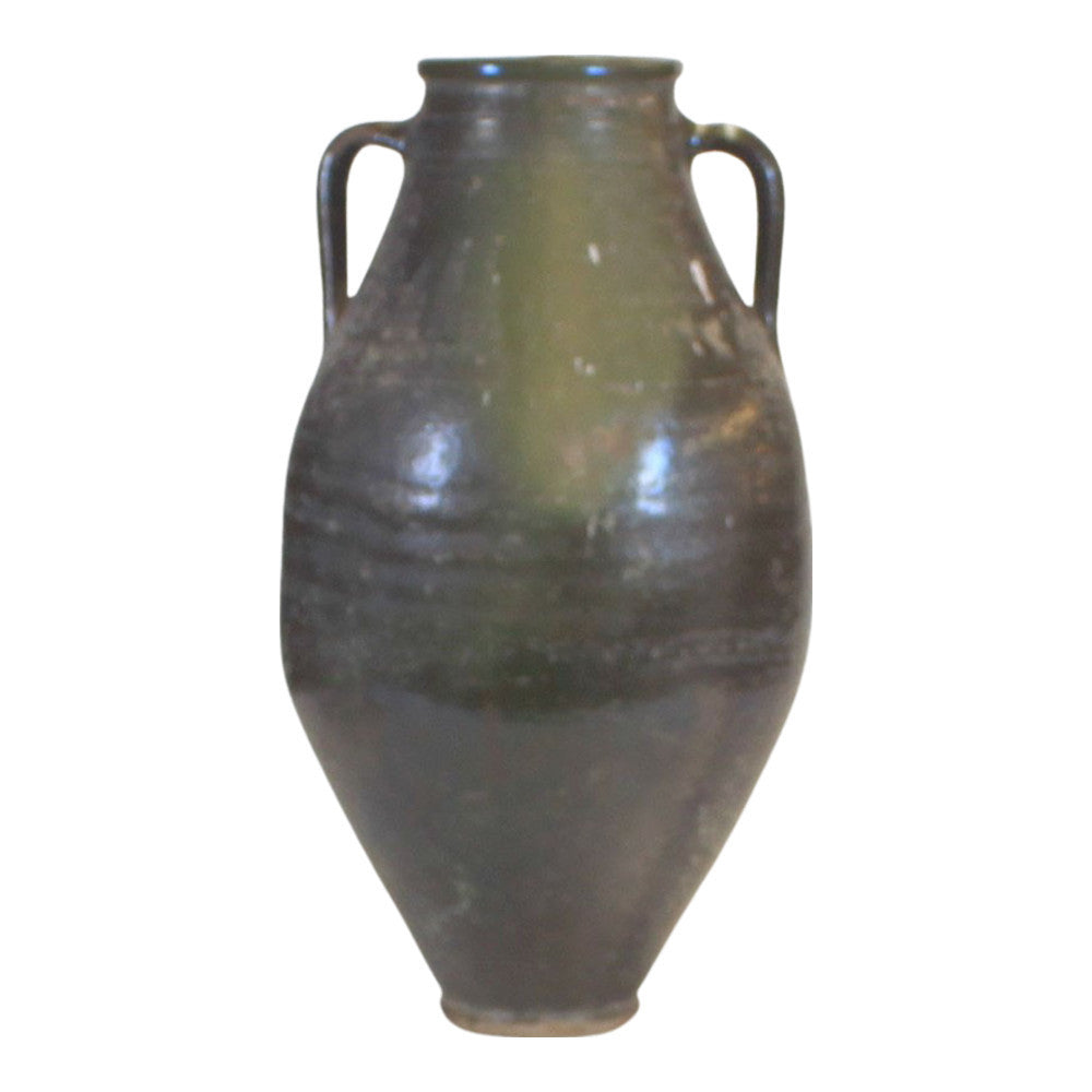 Vintage Turkish Terracotta Green Jar - Large - Berbere Imports