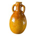 Moroccan Glazed Terracotta Yellow 2-Handle Jar - Berbere Imports