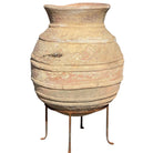 African Terracotta Jar With Iron Base - Berbere Imports