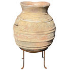 African Terracotta Jar With Iron Base - Berbere Imports