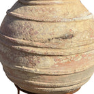 African Terracotta Jar With Iron Base - Berbere Imports