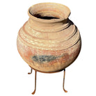 African Terracotta Jar With Iron Base - Berbere Imports