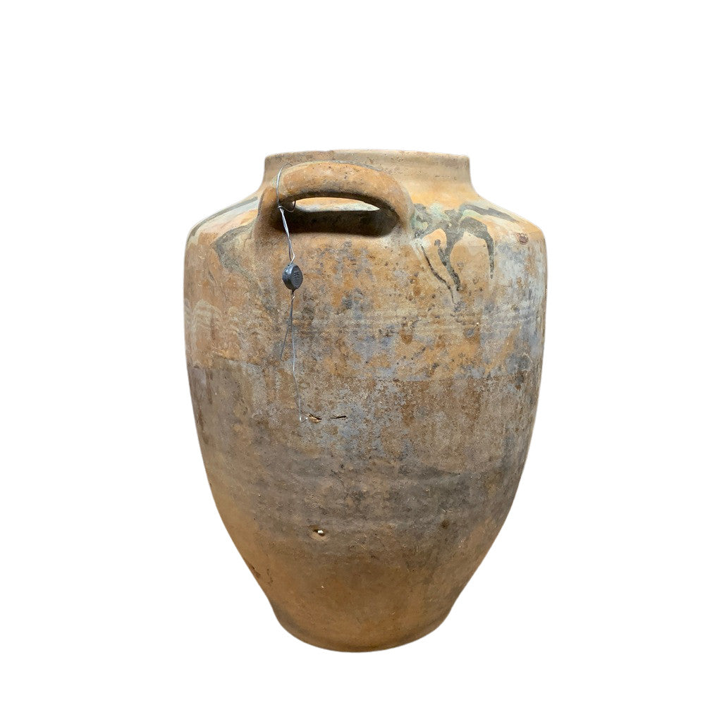 Vintage Glazed Kinik Olive Oil Jar - Berbere Imports