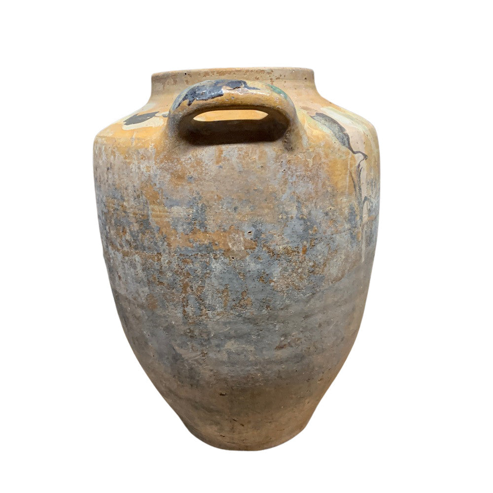 Vintage Glazed Kinik Olive Oil Jar - Berbere Imports