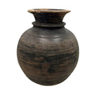 Vintage Round Wooden Vessel - Berbere Imports